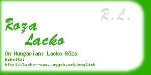 roza lacko business card