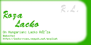 roza lacko business card